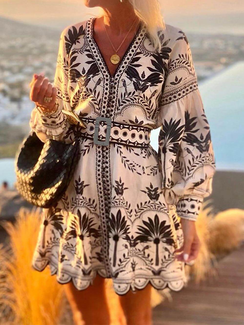 Maya | Losse Jurk met Luxe Print