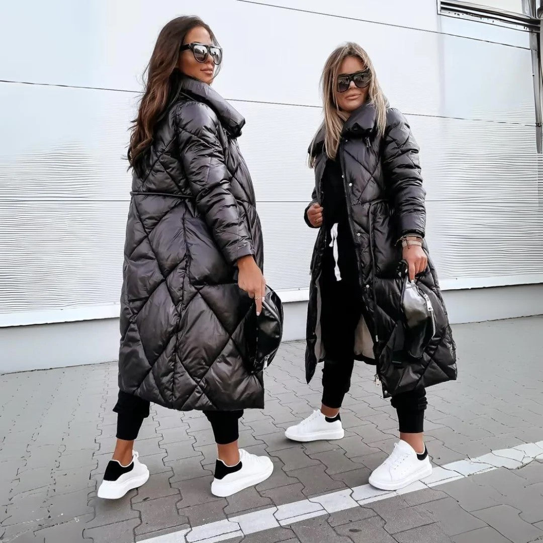 Silke | Lange Gevoerde Winterjas