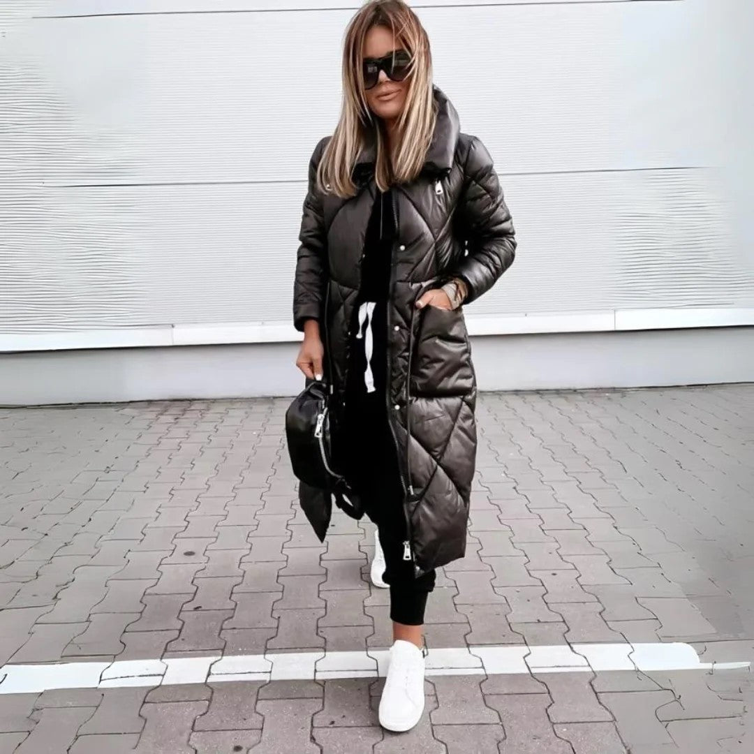 Silke | Lange Gevoerde Winterjas