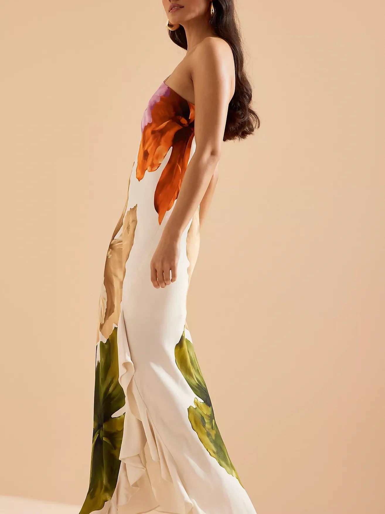 One-Shoulder Maxi Jurk
