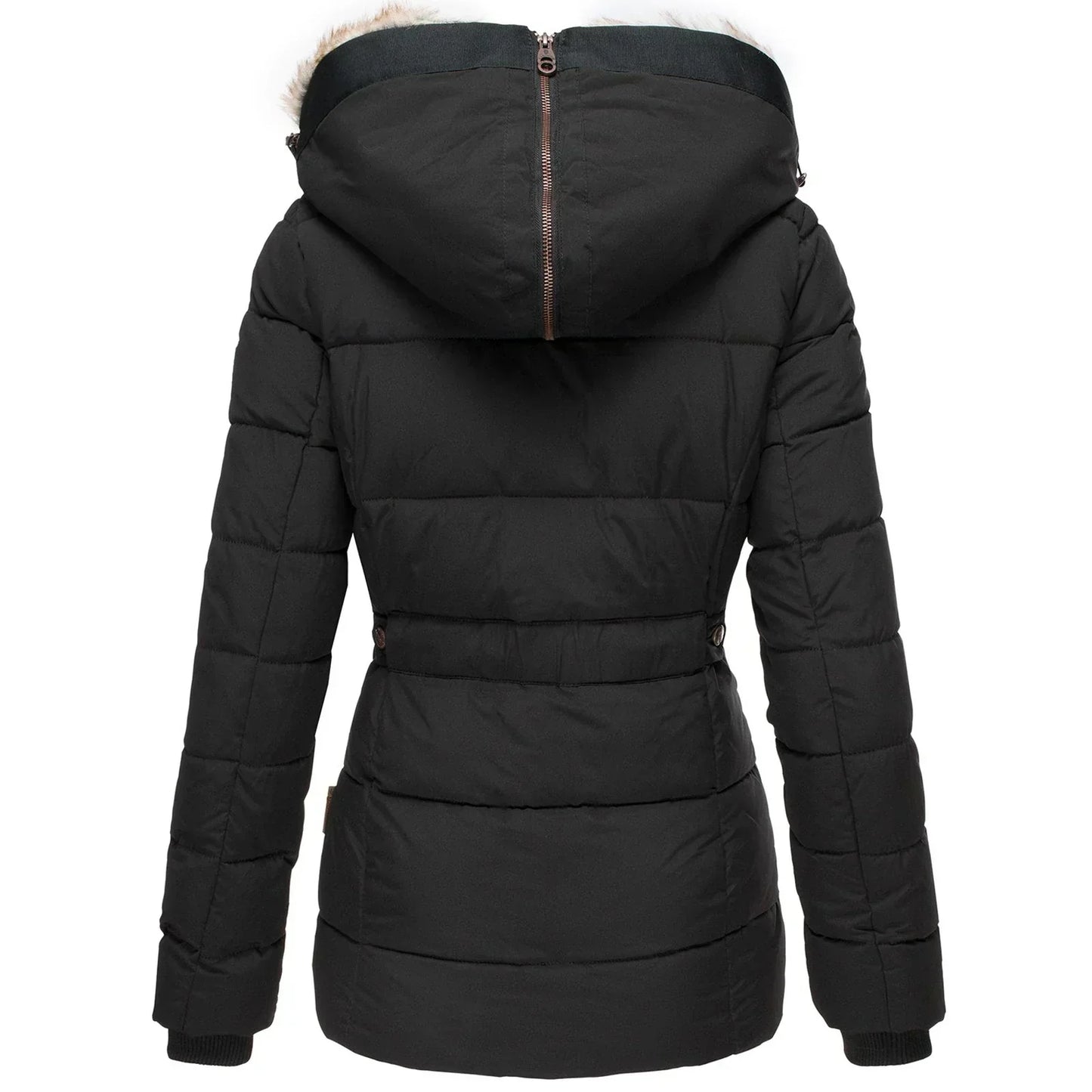 Audrey | Warme Winterjas met Bontkraag