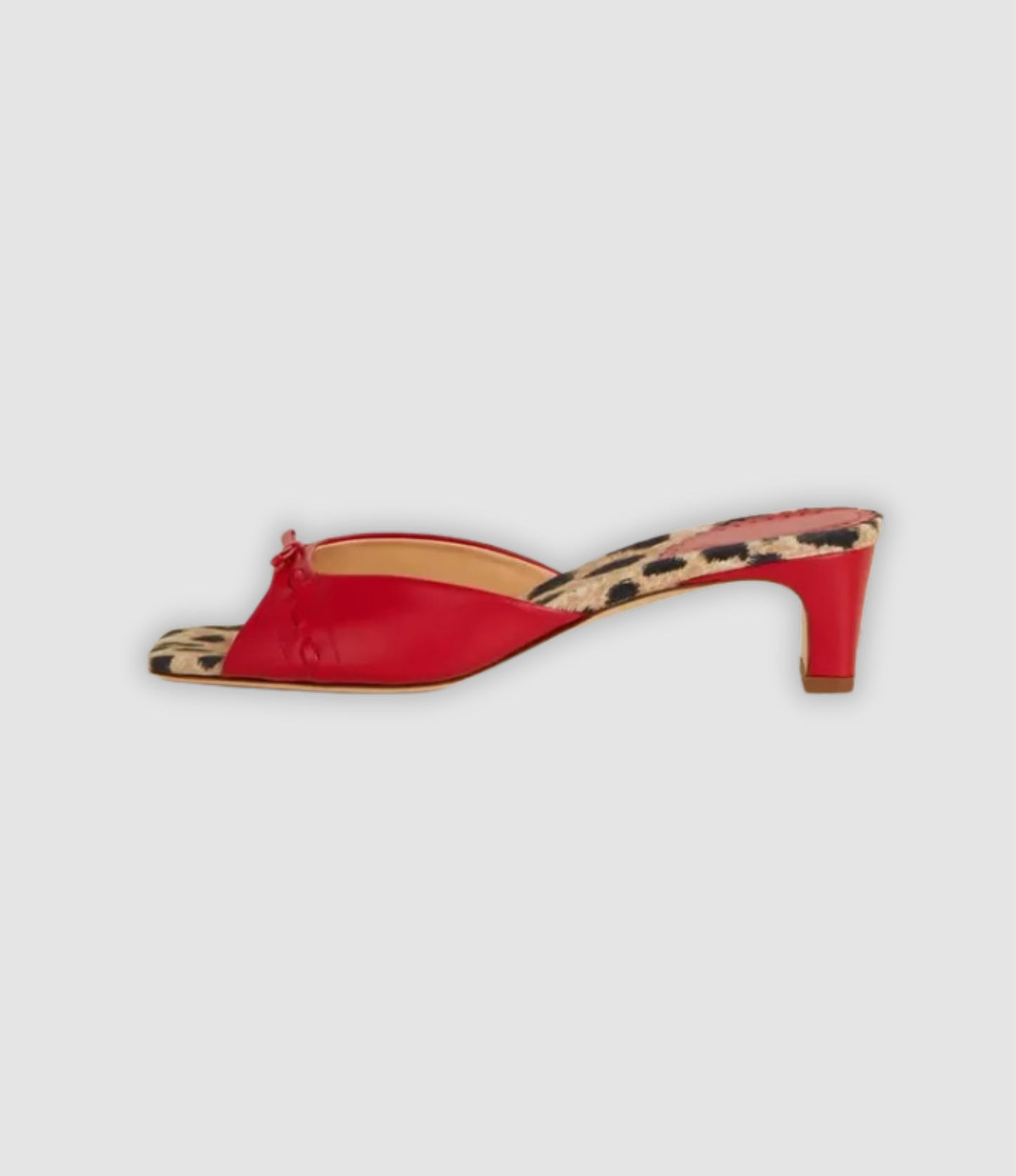 Adiana | Sandalen met luipaardprint en strik