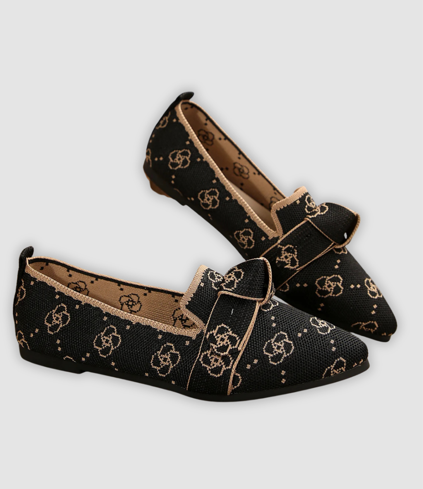 Evelina | Comfortabele Mesh-Loafers met Strik