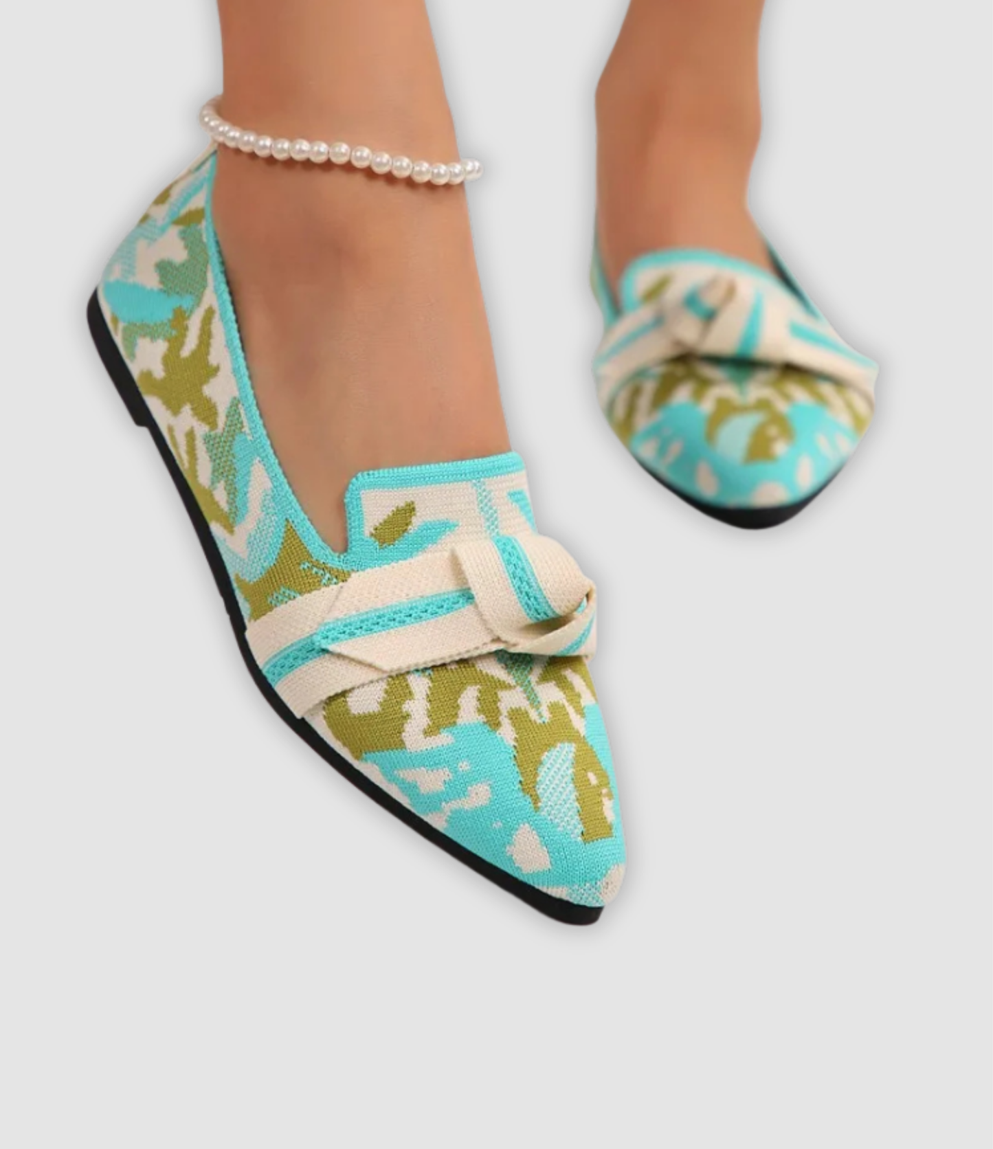 Dina | Comfortabele Brei-slippers met Bloemenpatroon