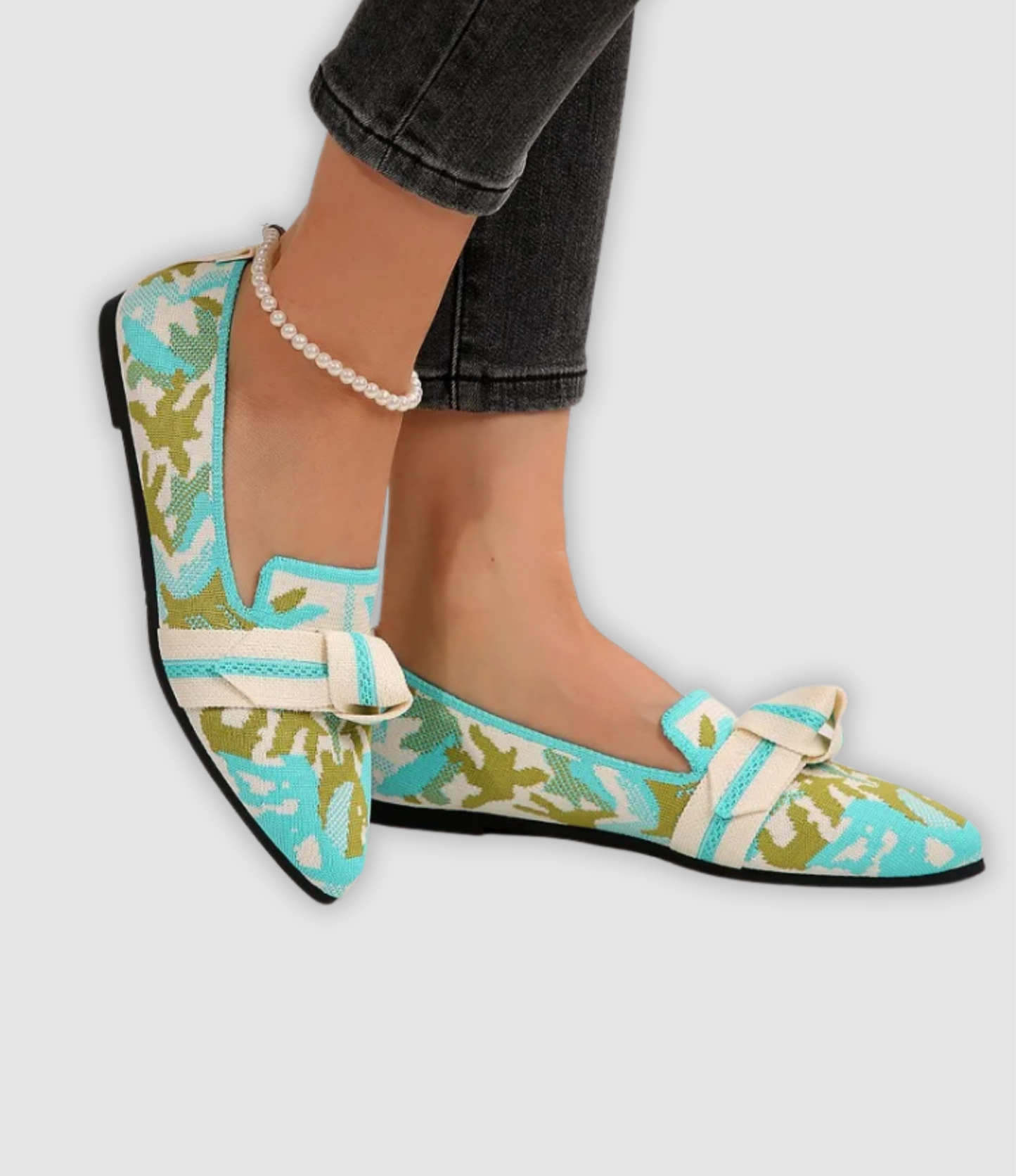 Dina | Comfortabele Brei-slippers met Bloemenpatroon