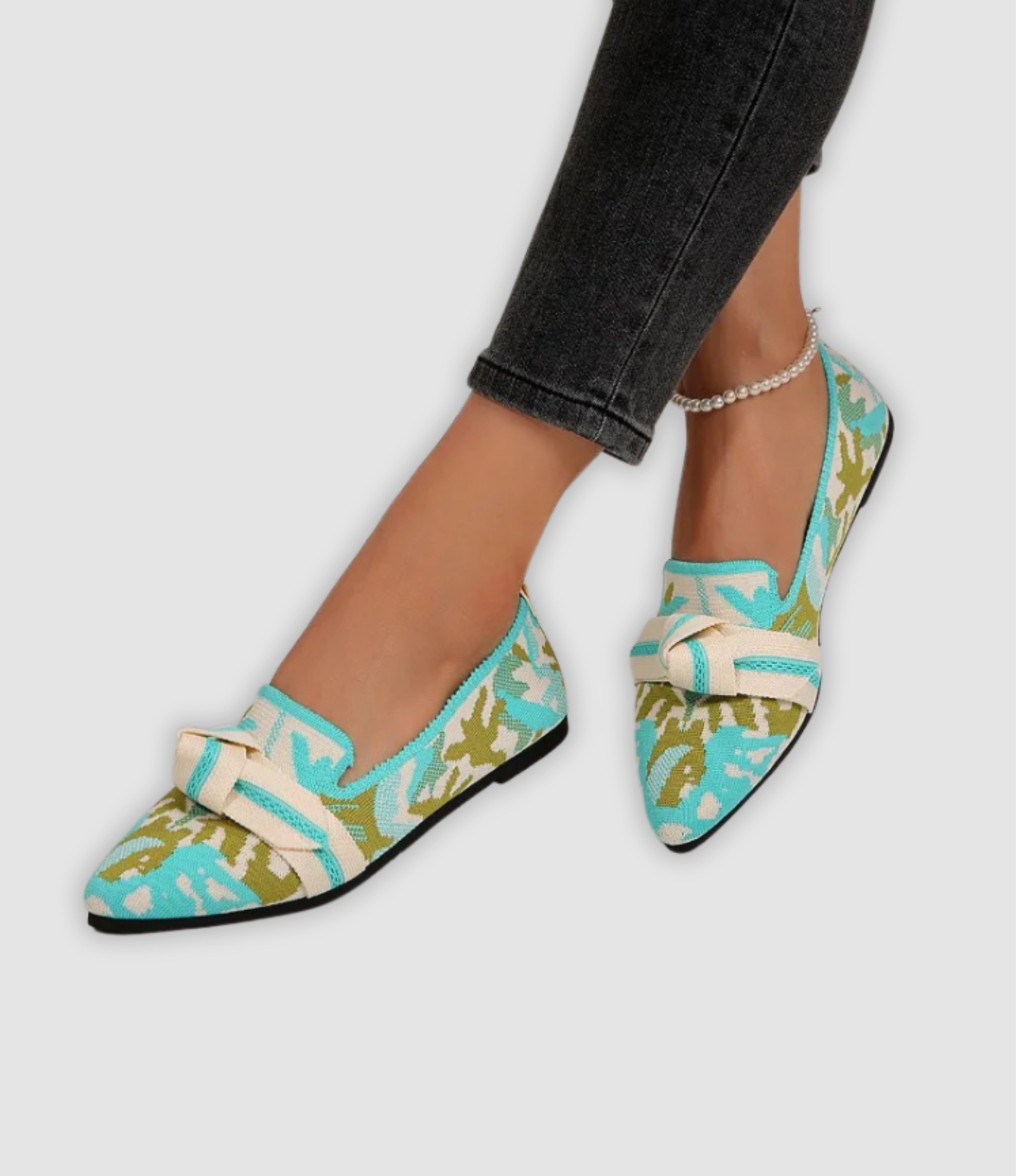 Dina | Comfortabele Brei-slippers met Bloemenpatroon