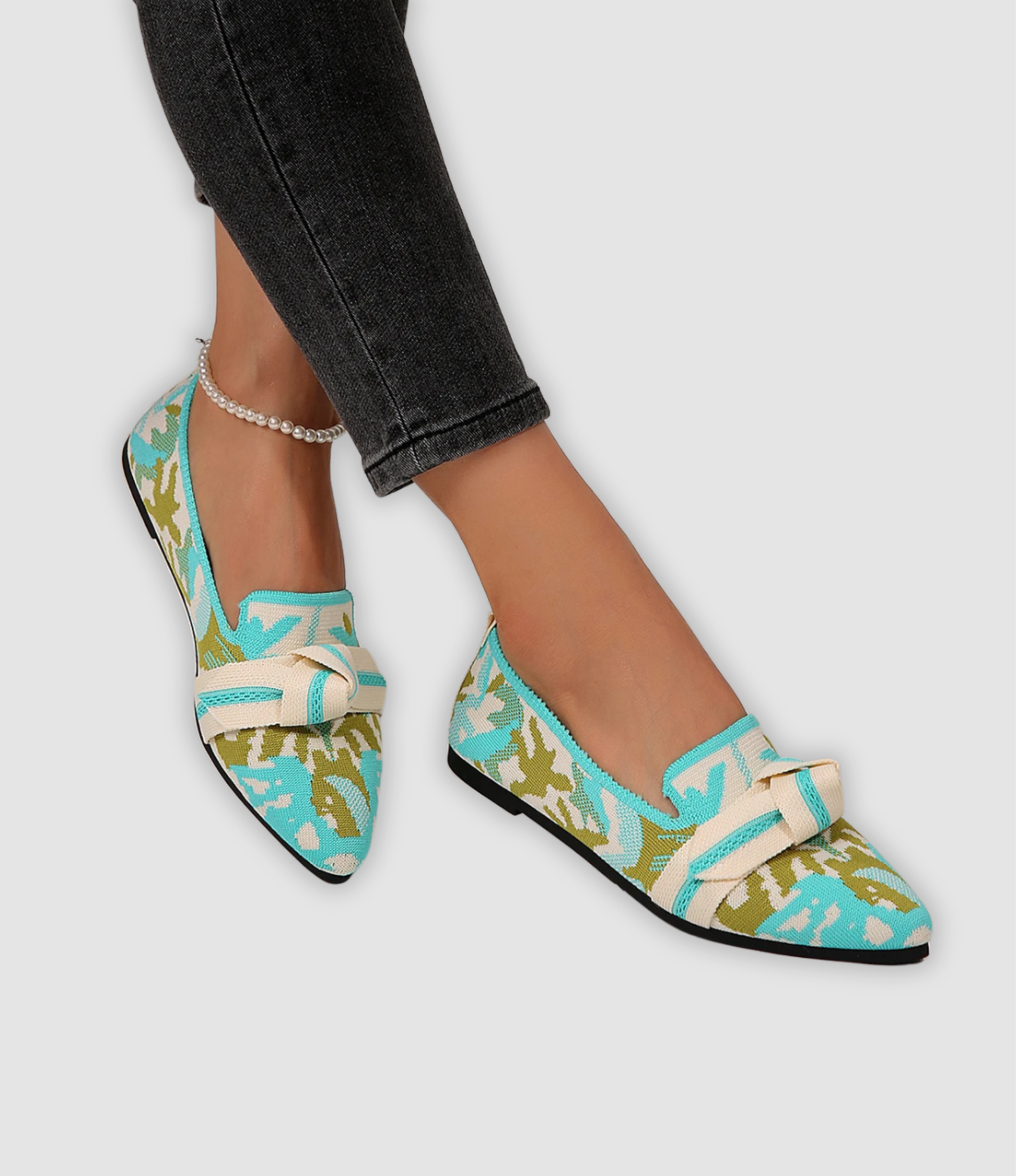Dina | Comfortabele Brei-slippers met Bloemenpatroon