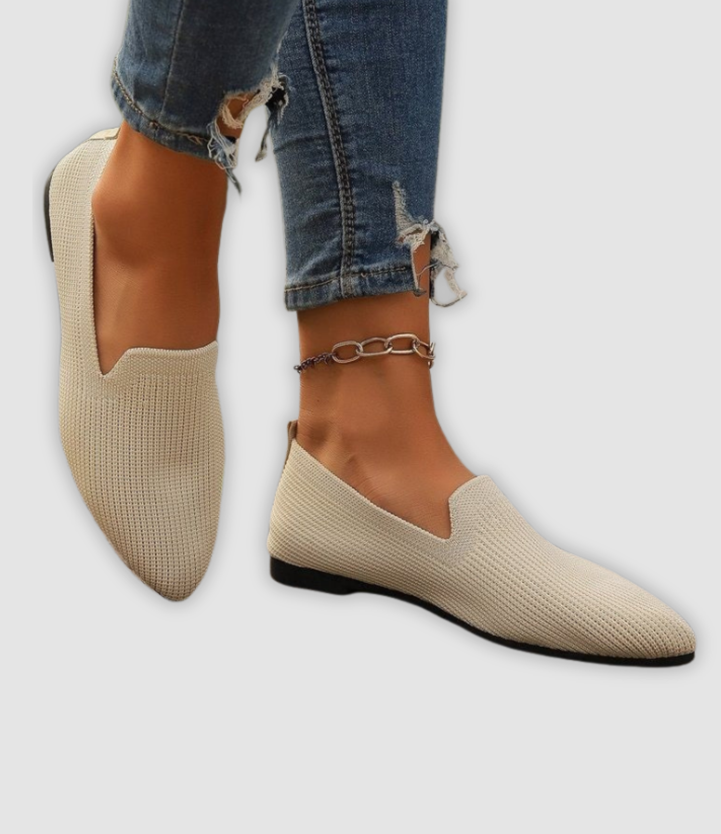 Klara | Ademend Brei Instap-Loafers