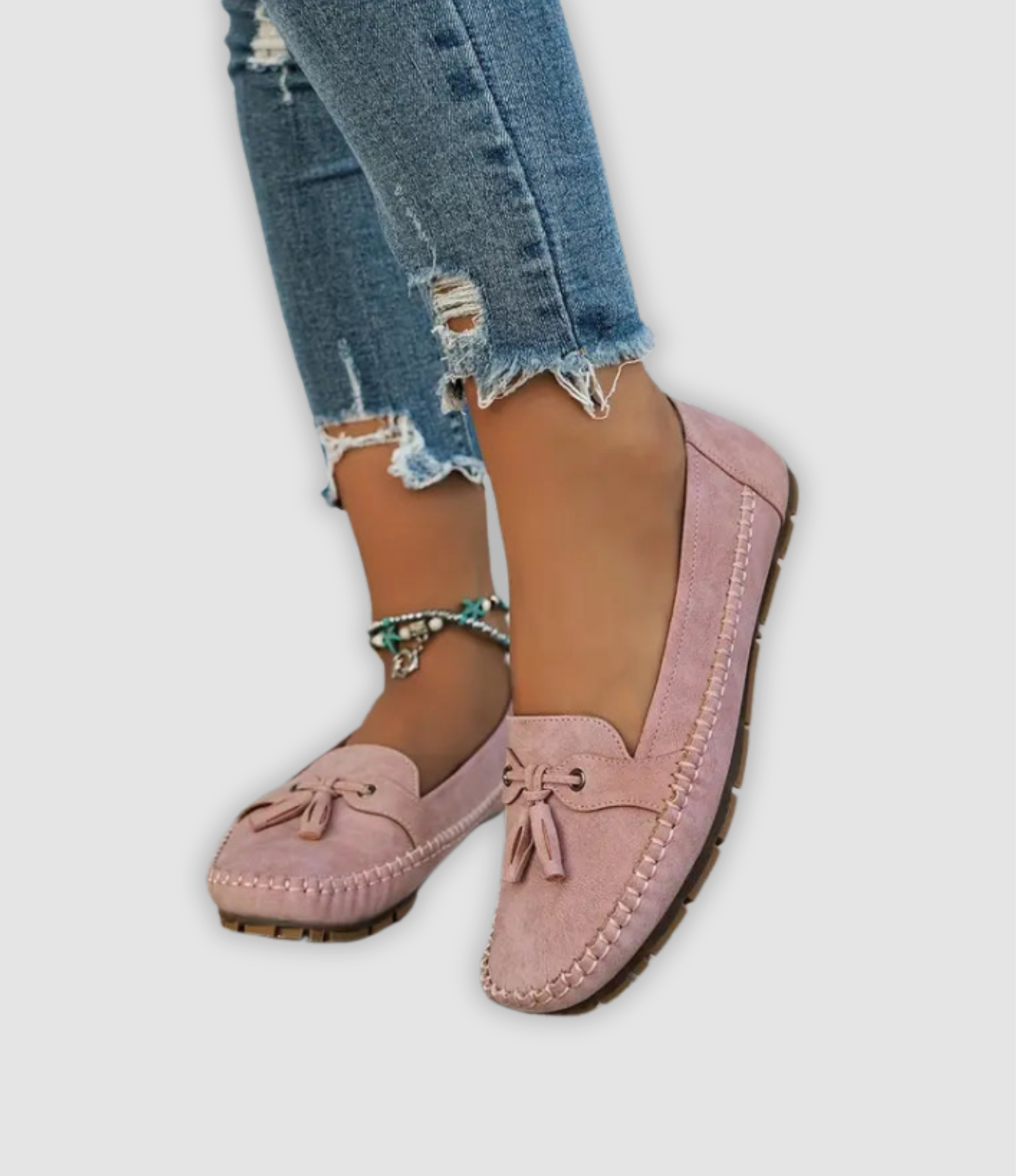 Angel | Klassieke Suède Loafer met Kwastendetail