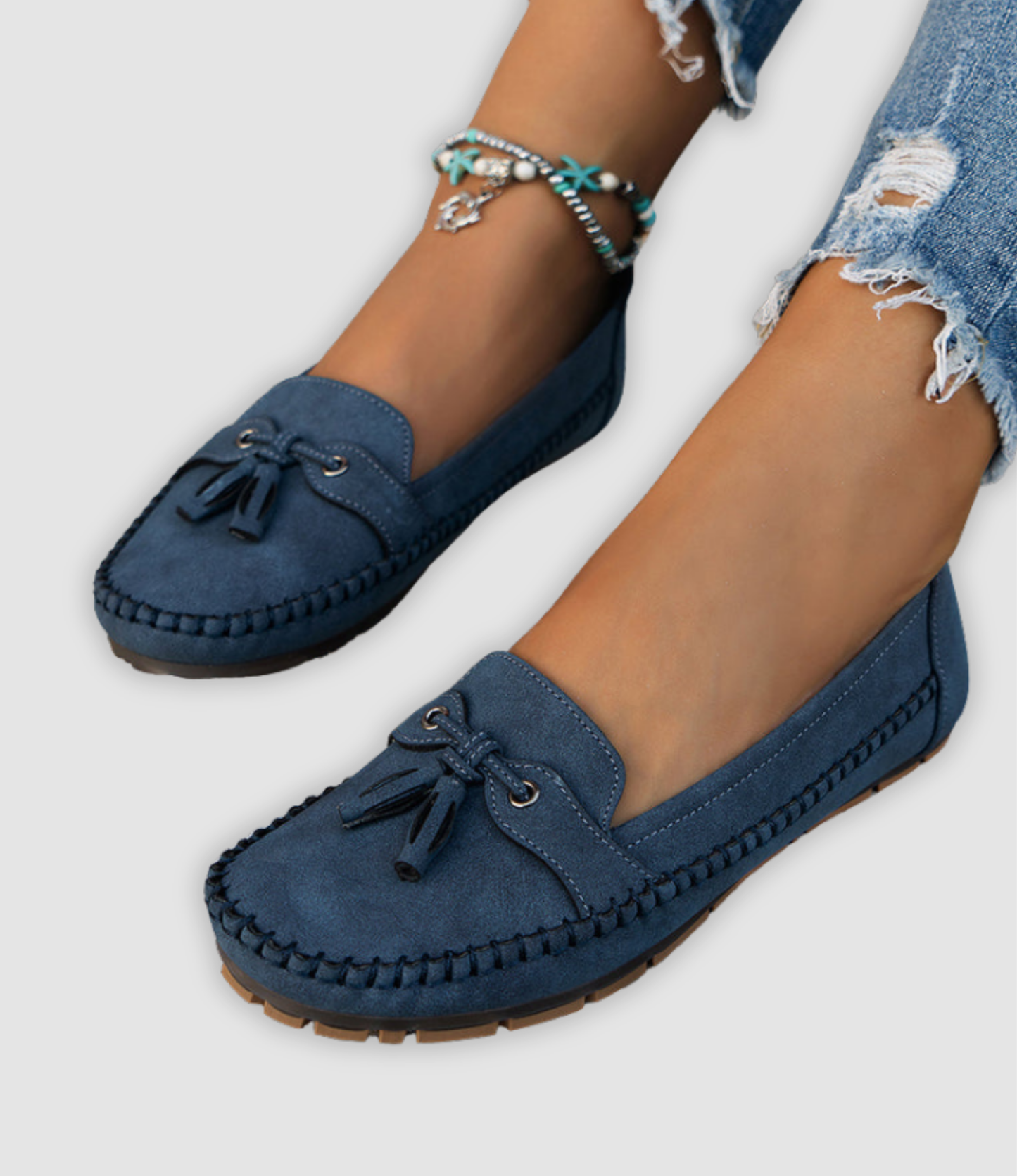 Angel | Klassieke Suède Loafer met Kwastendetail
