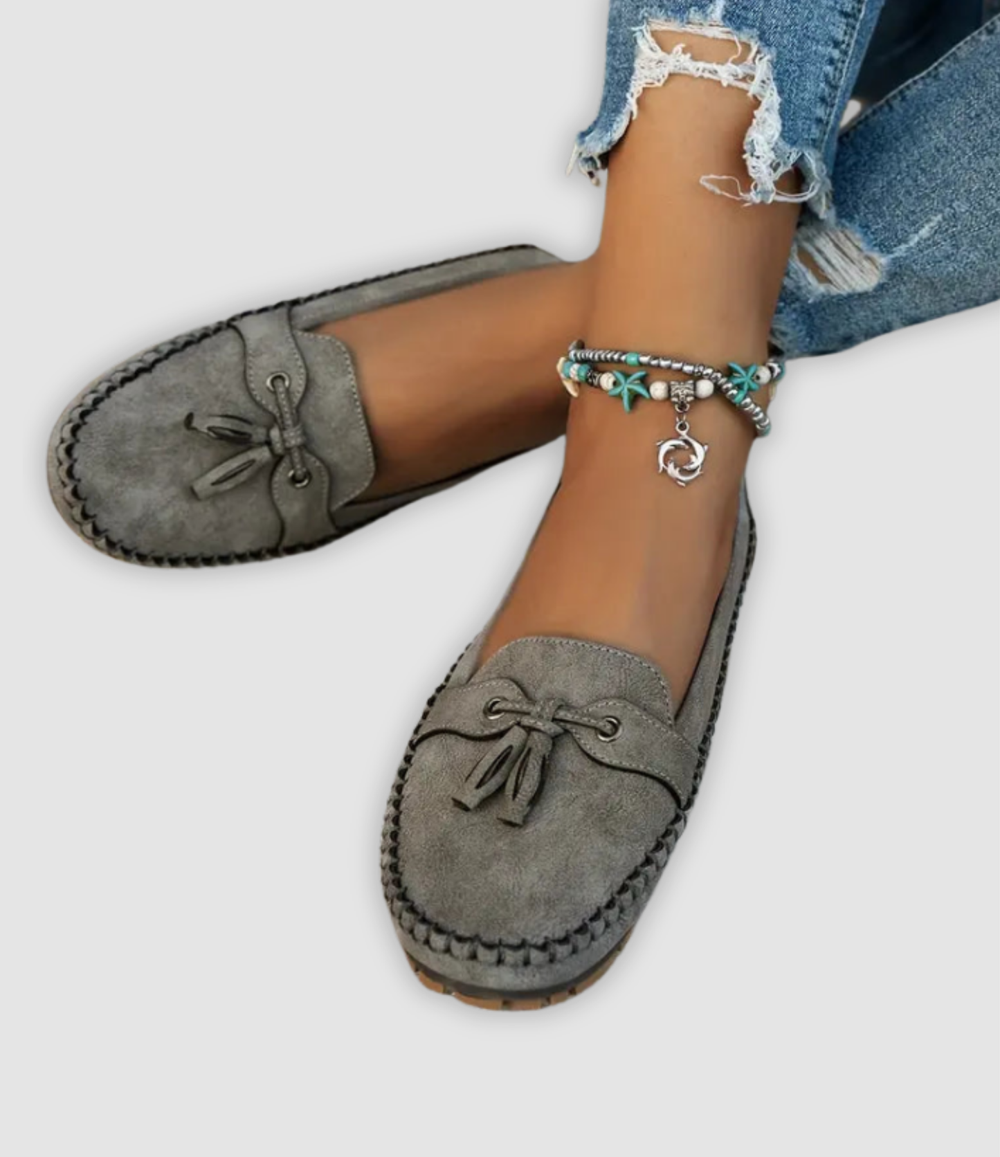 Angel | Klassieke Suède Loafer met Kwastendetail