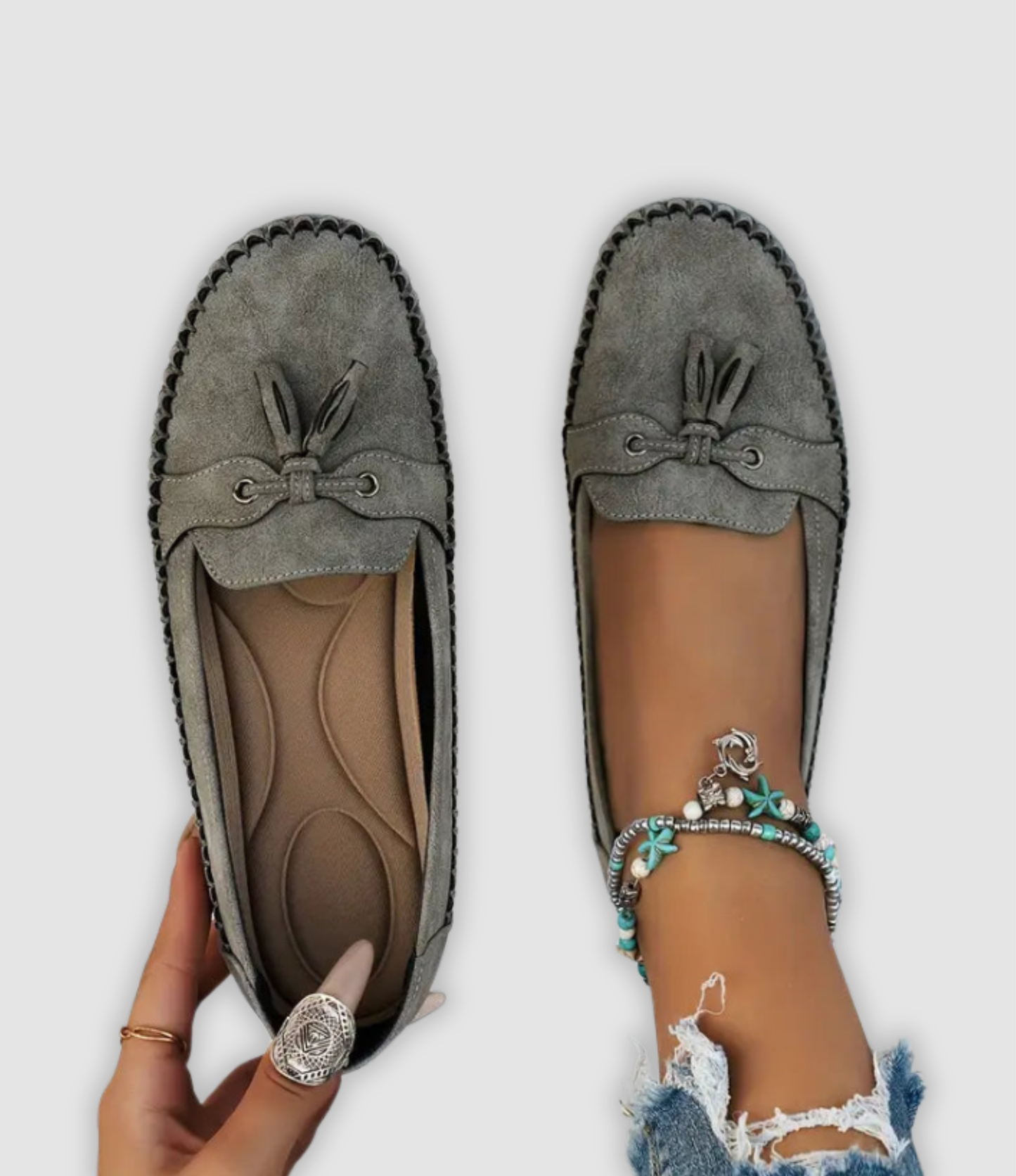 Angel | Klassieke Suède Loafer met Kwastendetail