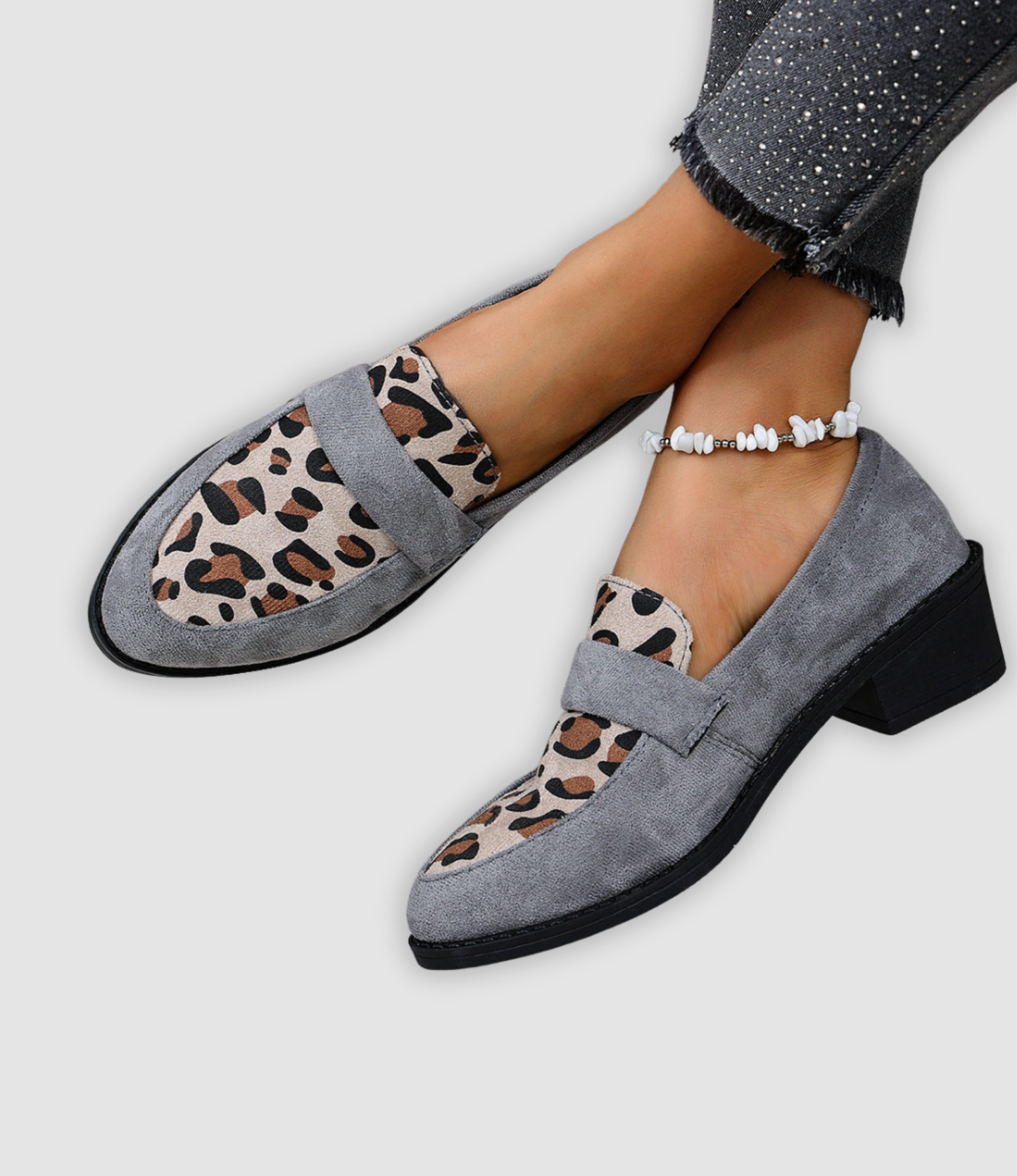 Gerda | Loafers met Luipaardprint