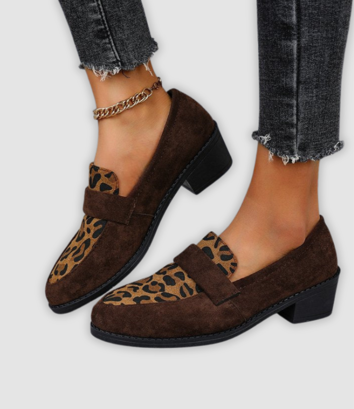 Gerda | Loafers met Luipaardprint