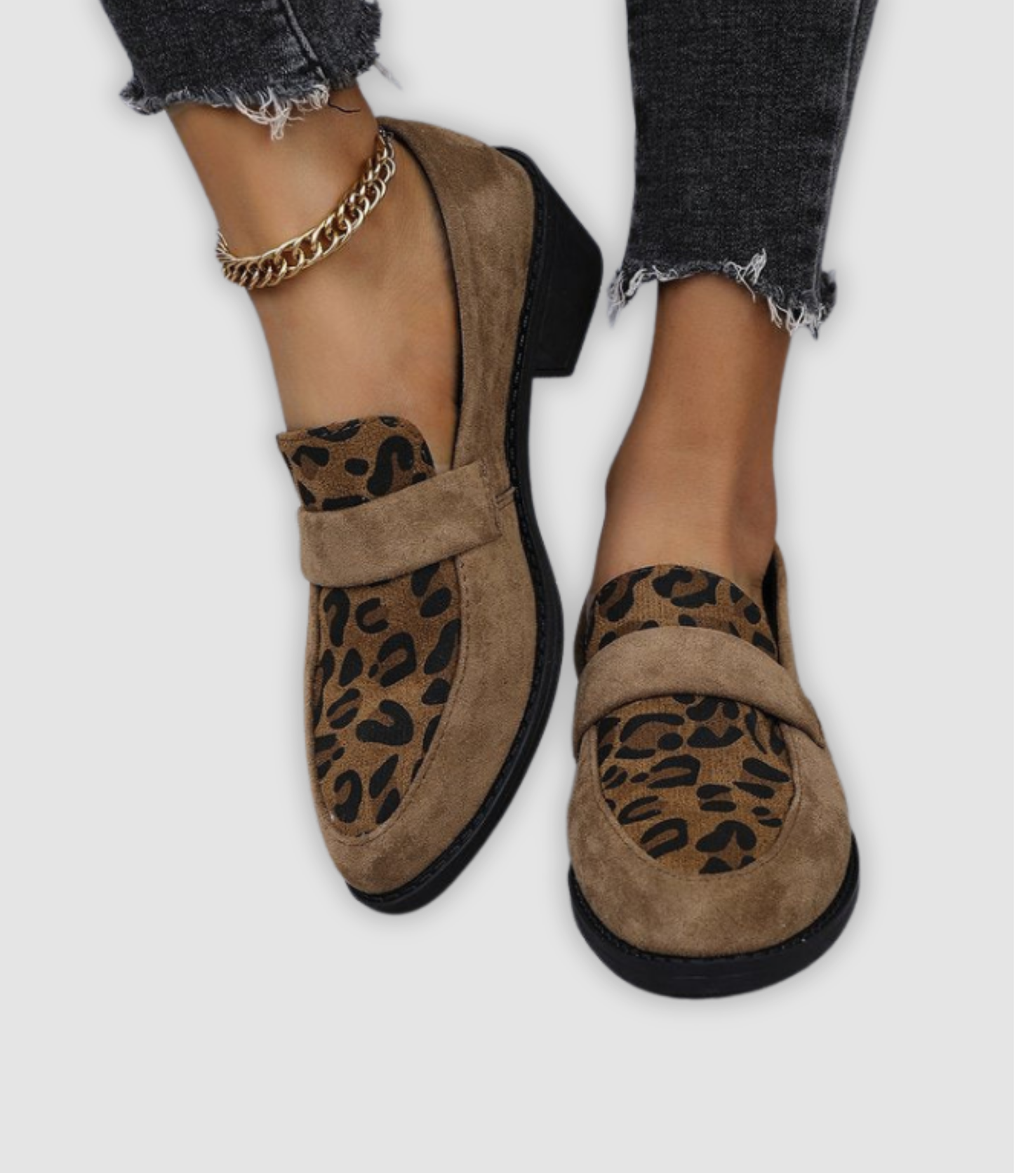 Gerda | Loafers met Luipaardprint