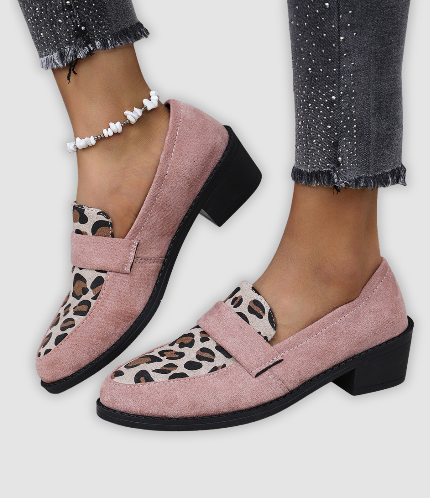 Gerda | Loafers met Luipaardprint