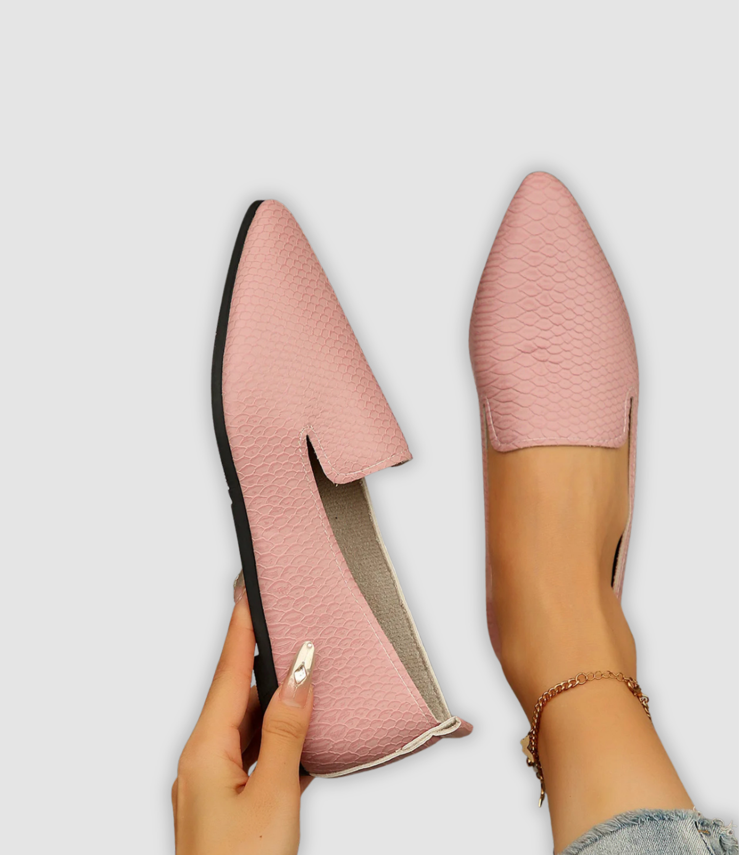 Rowan | Vintage Leren Loafers met Spitse Neus
