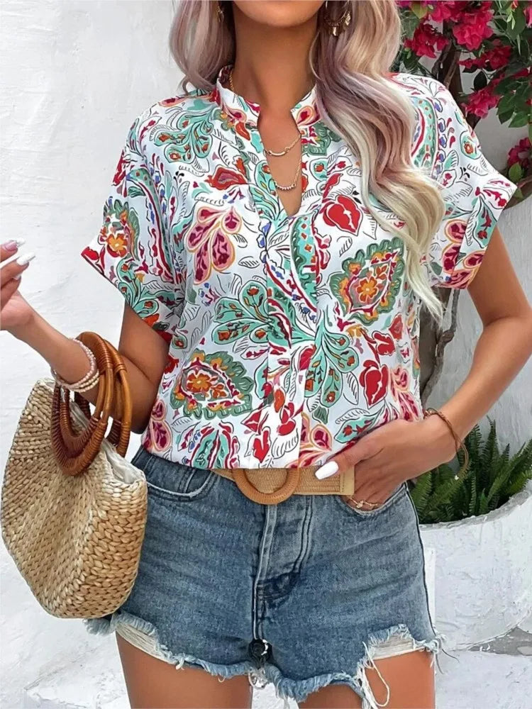 Loraine | Kleurrijke blouse met speelse print