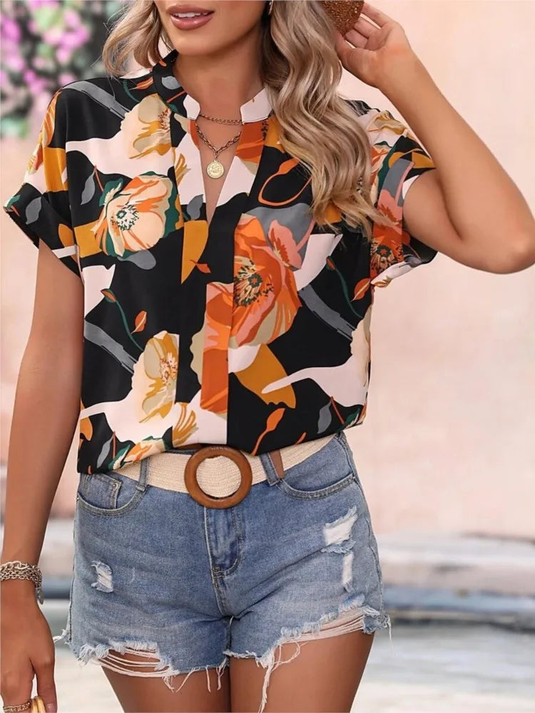 Loraine | Kleurrijke blouse met speelse print