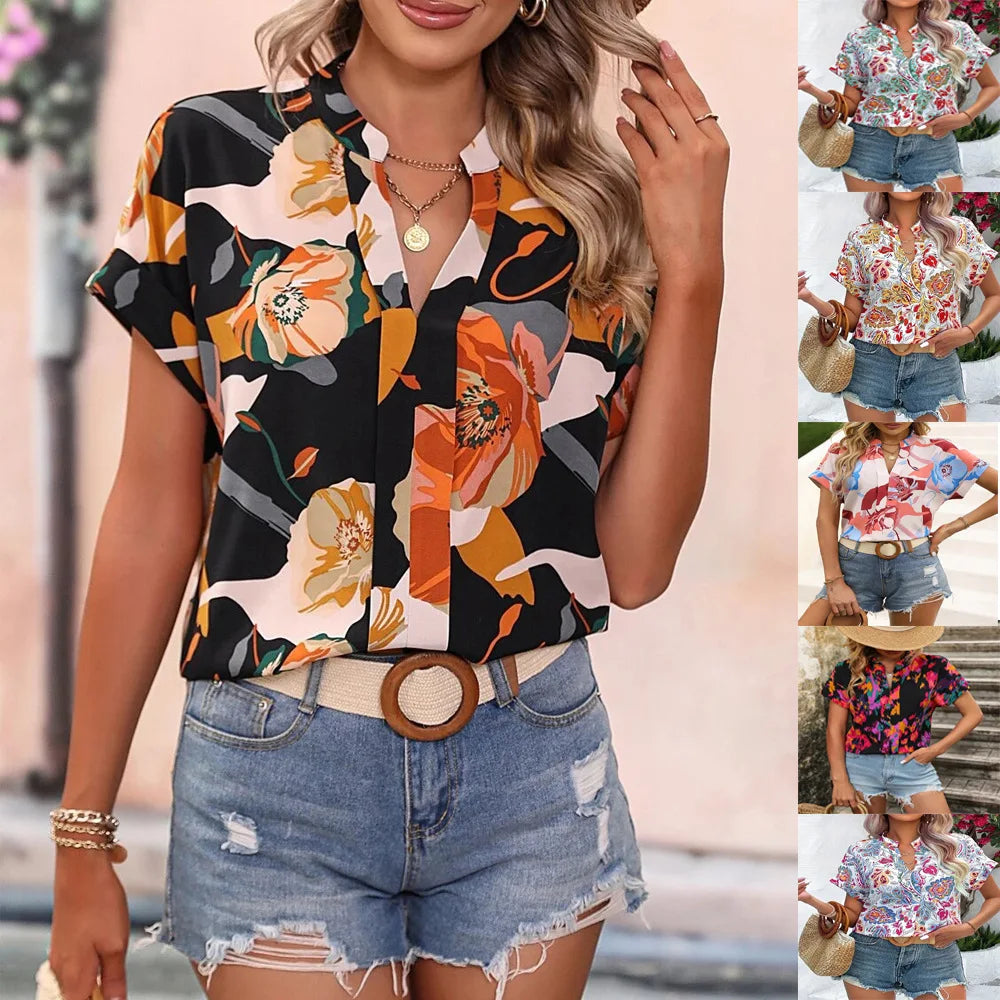 Loraine | Kleurrijke blouse met speelse print