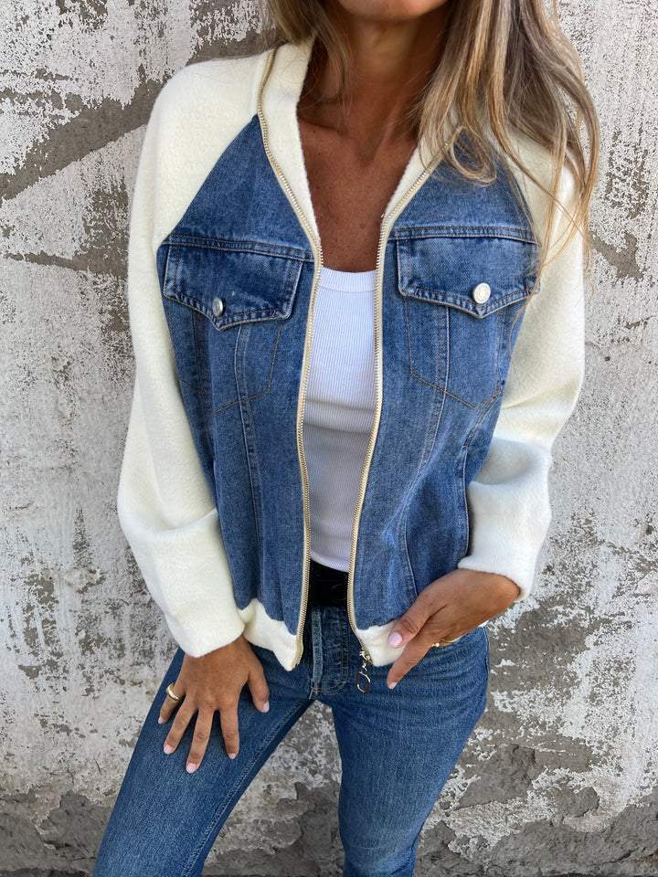Isabella | Casual V-Neck Zipper Jas