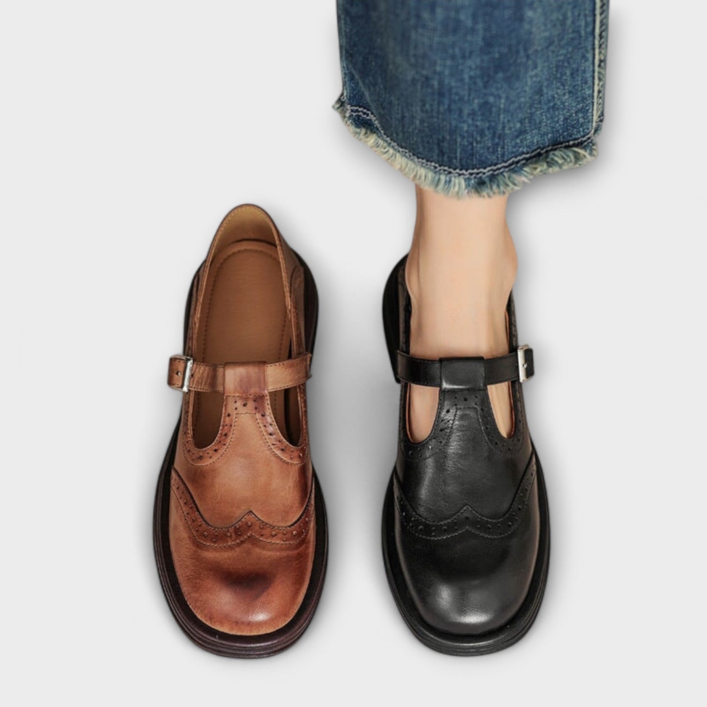 Emilia | Leren Mary Janes