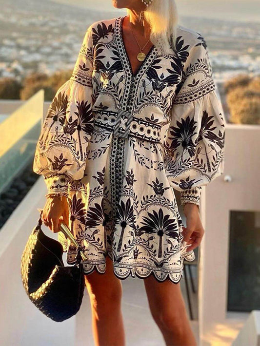 Maya | Losse Jurk met Luxe Print