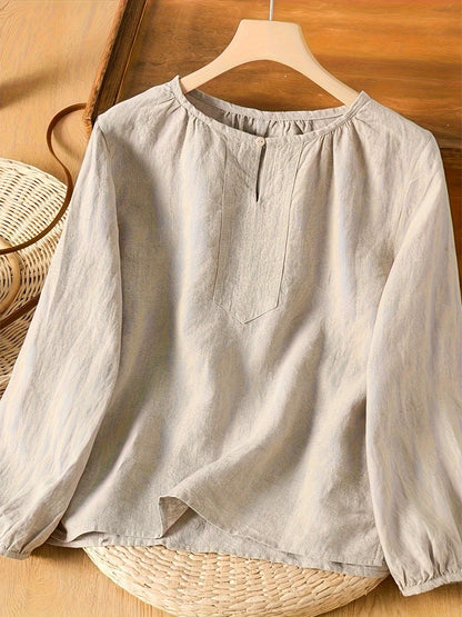 Nina | Unieke Linnen Zomerblouse