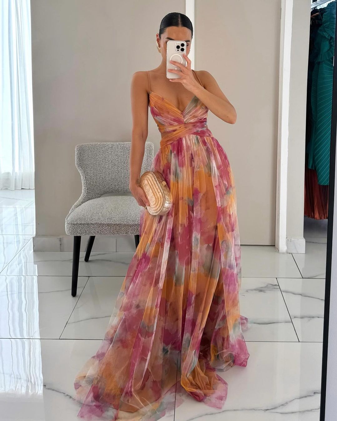 Giselle | Betoverende Bloemenprint Maxi Jurk