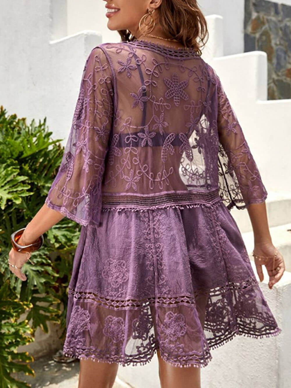 Kanten Strandjurk Cover-Up