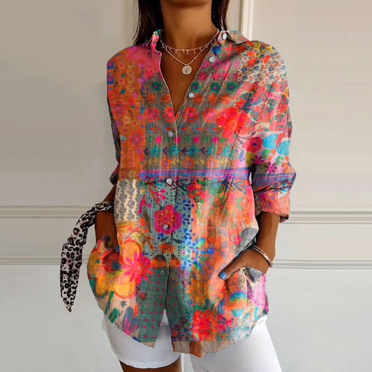 Annika | Kleurrijke blouse met speelse print