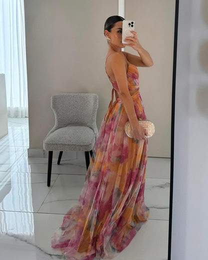 Giselle | Betoverende Bloemenprint Maxi Jurk