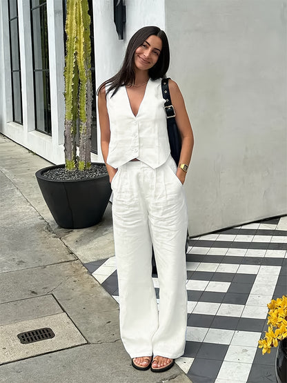 Luna | Stijlvolle Mouwloze Zomer Set