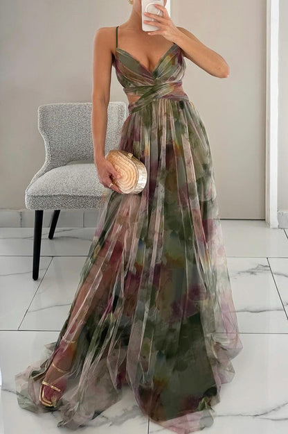 Giselle | Betoverende Bloemenprint Maxi Jurk