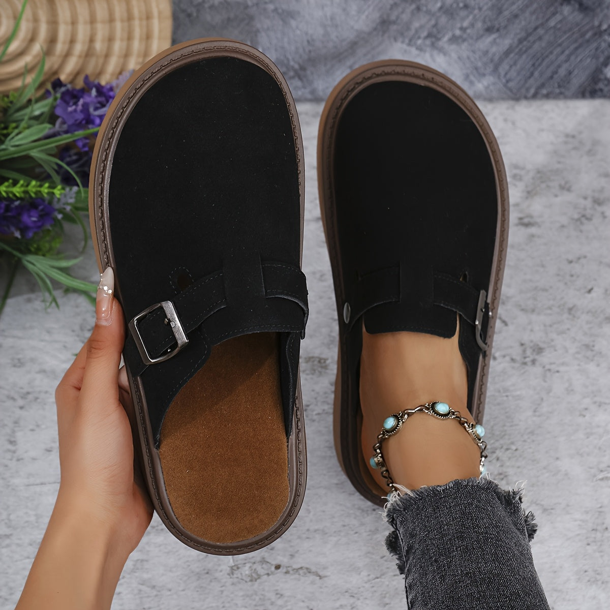 Aline | Luxe Ondersteunende Sandalen Zwart