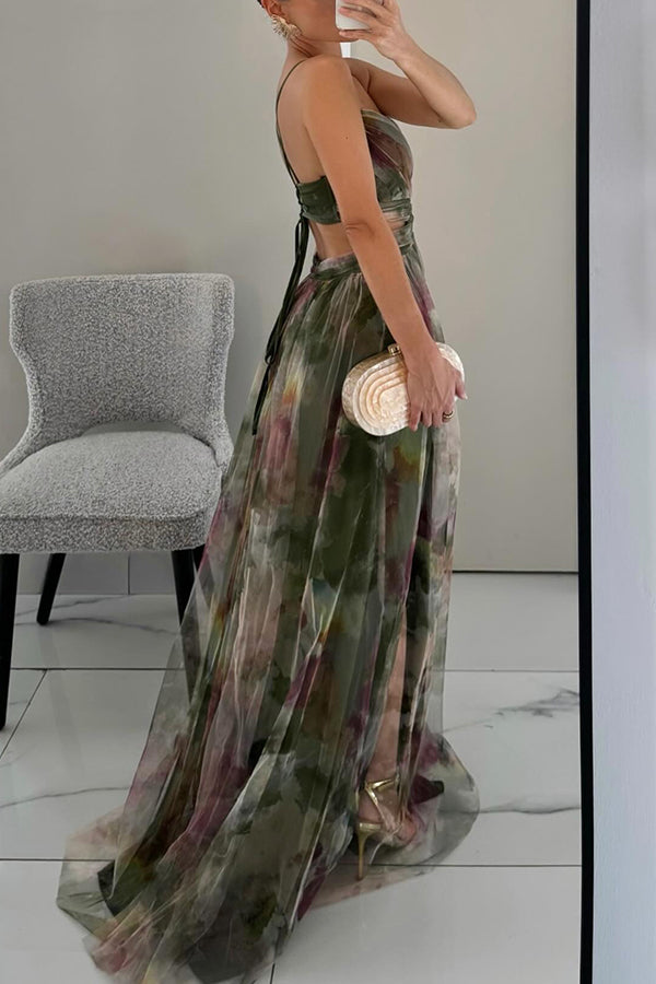 Giselle | Betoverende Bloemenprint Maxi Jurk