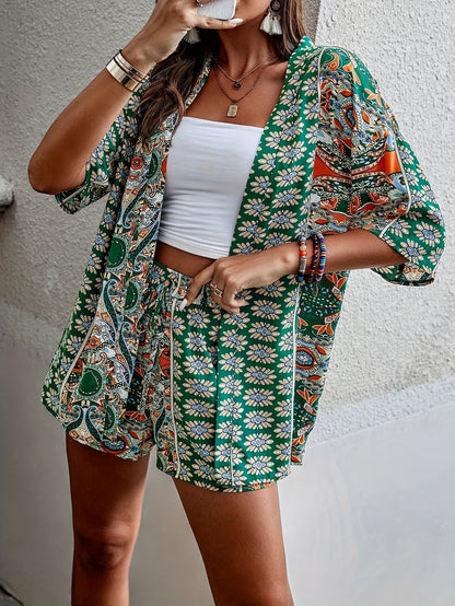 Luna | Bloemenprint Kimono Set