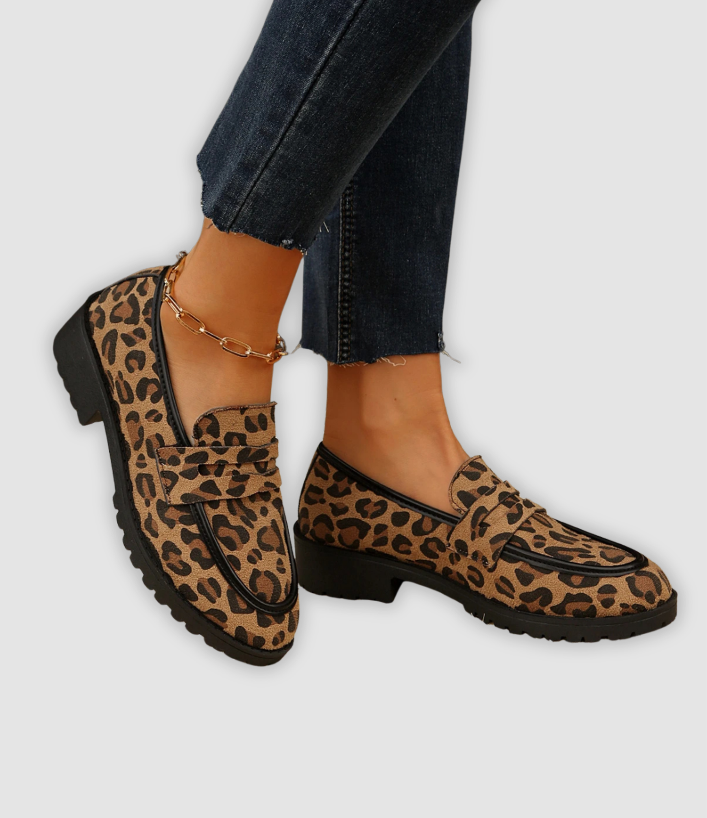 Brianna | Modieuze Plateau Sneakers met Luipaardprint
