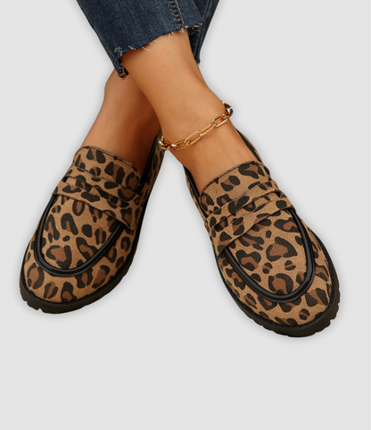Brianna | Modieuze Plateau Sneakers met Luipaardprint