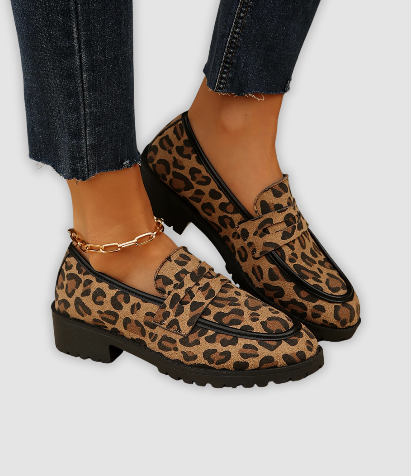 Brianna | Modieuze Plateau Sneakers met Luipaardprint