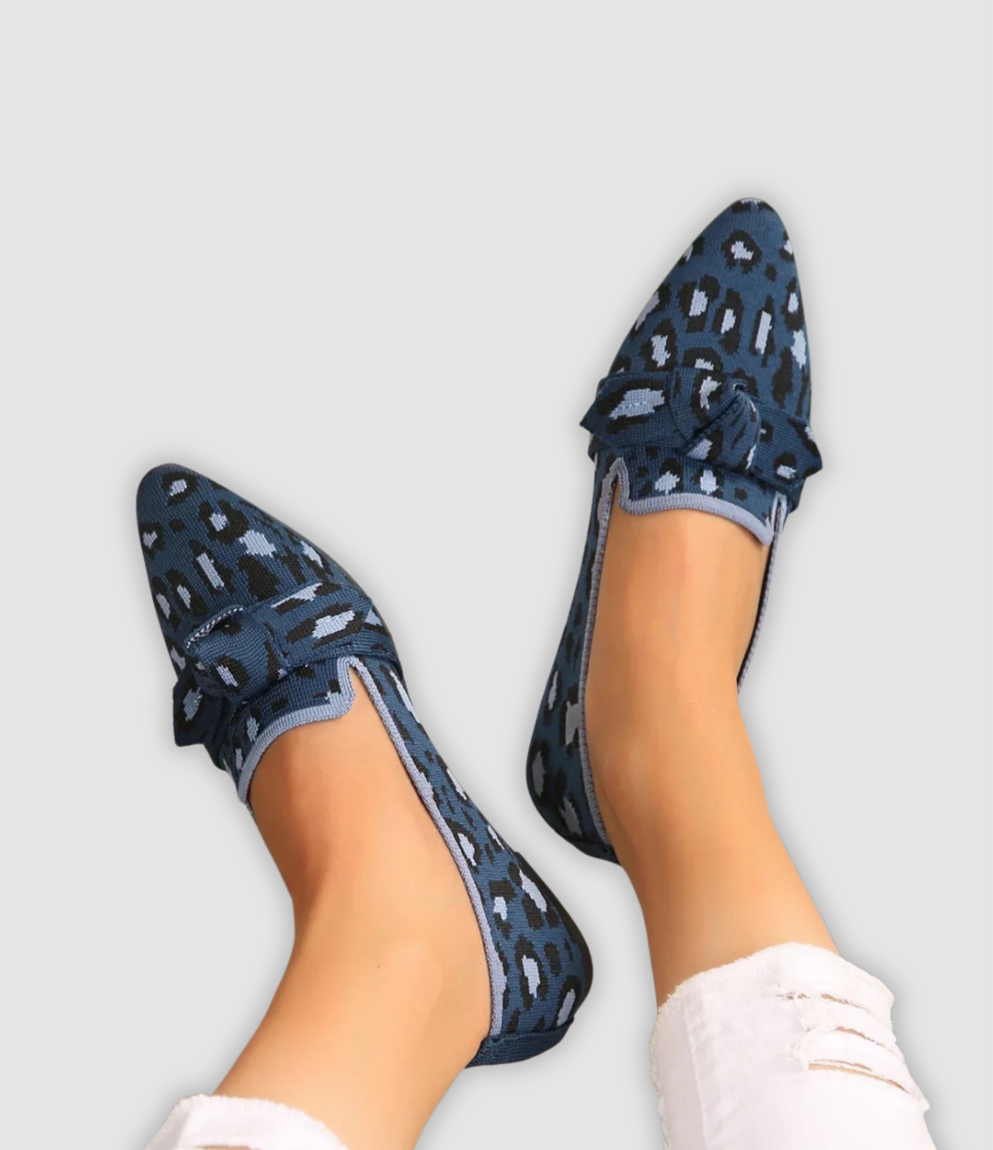 Oliven | Comfortabele Strik-Loafers met Strikdetail