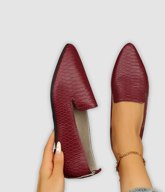 Rowan | Vintage Leren Loafers met Spitse Neus