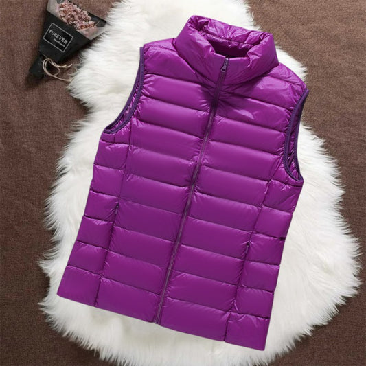 Isa Gevoerde Bodywarmer | Paars