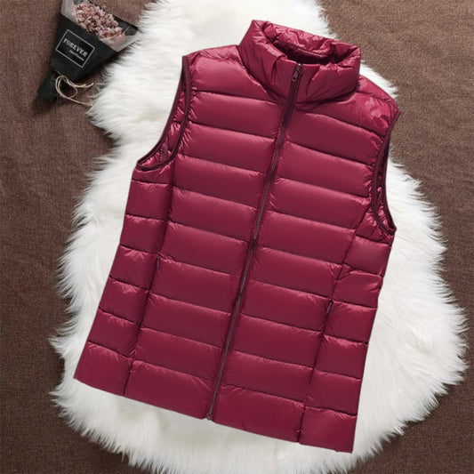 Isa Gevoerde Bodywarmer | Donkerrood