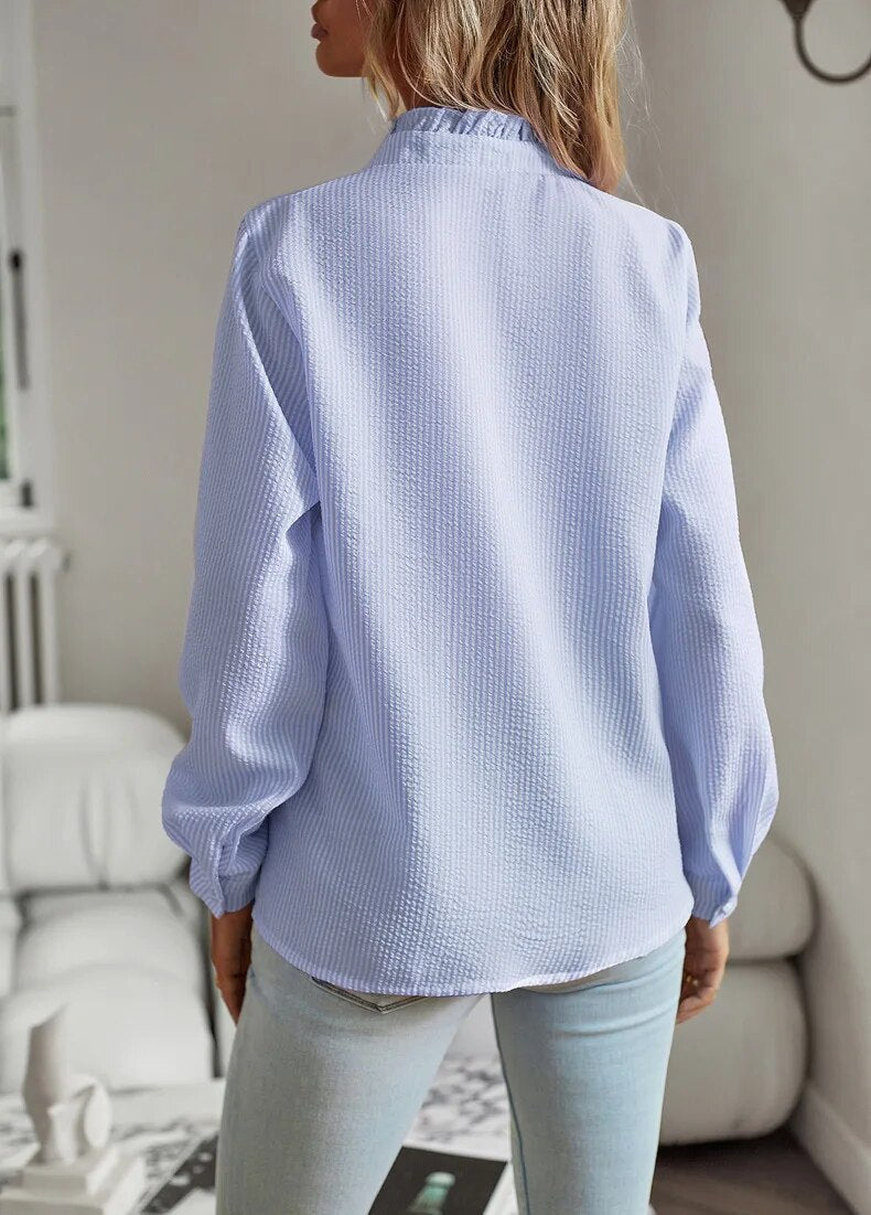 Edith | Elegante blouse met romantische ruches