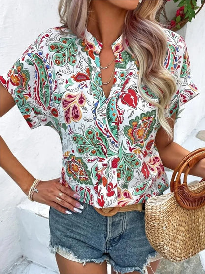 Loraine | Kleurrijke blouse met speelse print