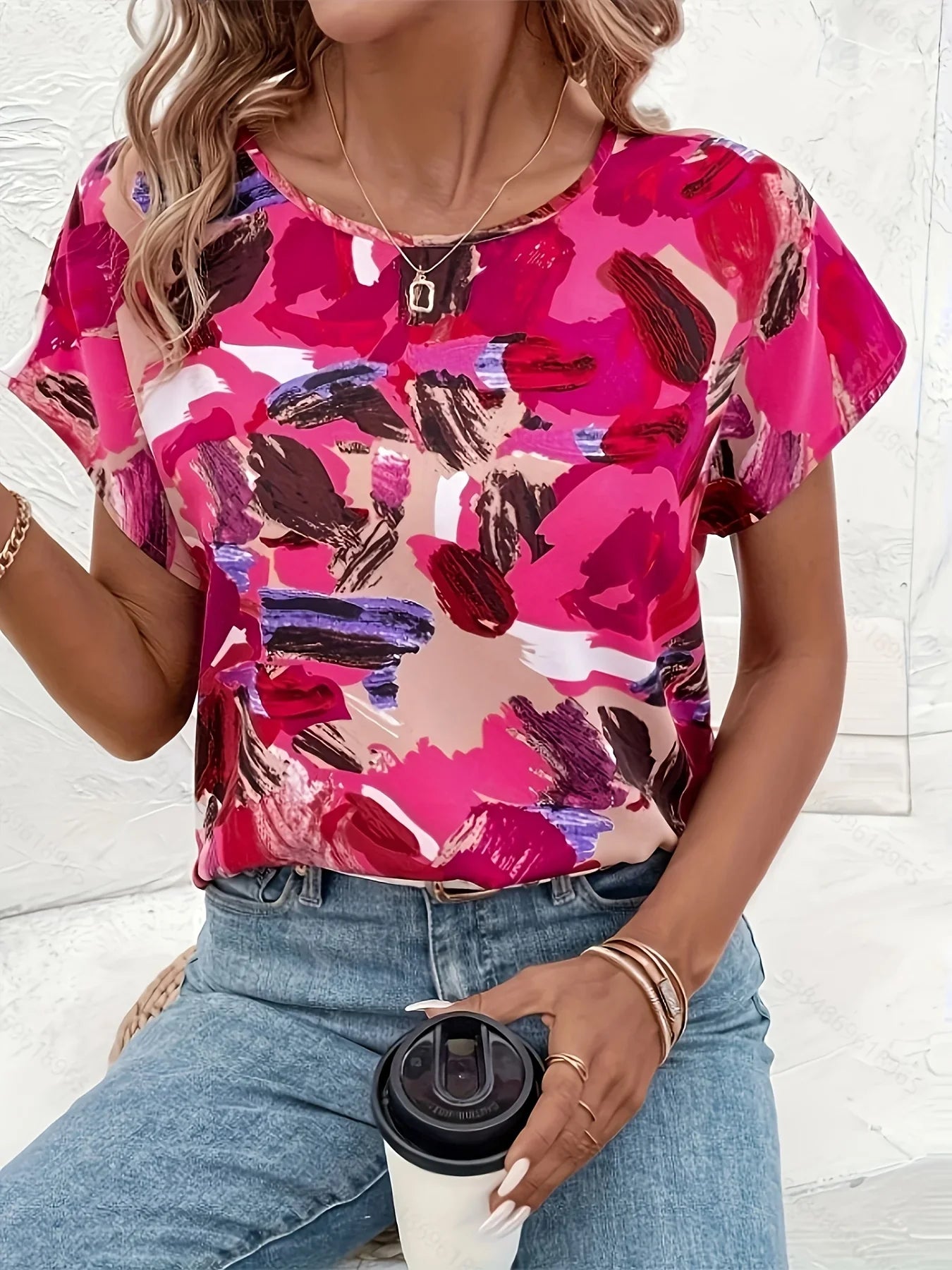 Trudy | Kleurrijke blouse met speelse print