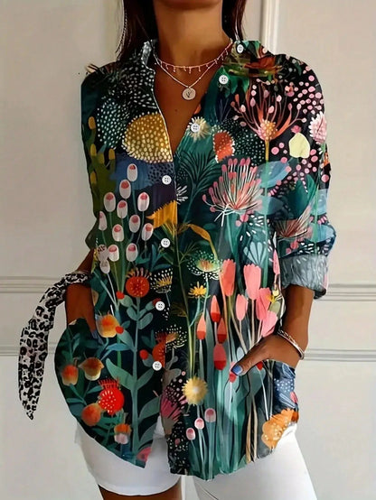 Annika | Kleurrijke blouse met speelse print