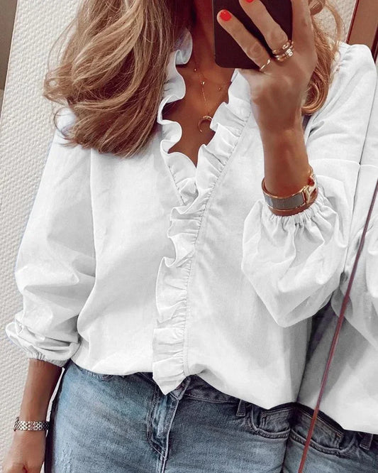 Enola | Charmante blouse met speelse ruches