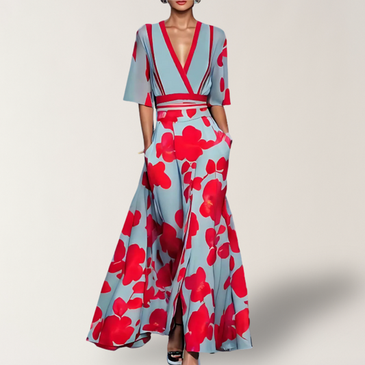 Elise | Elegante Bloemen Wrap Jurk